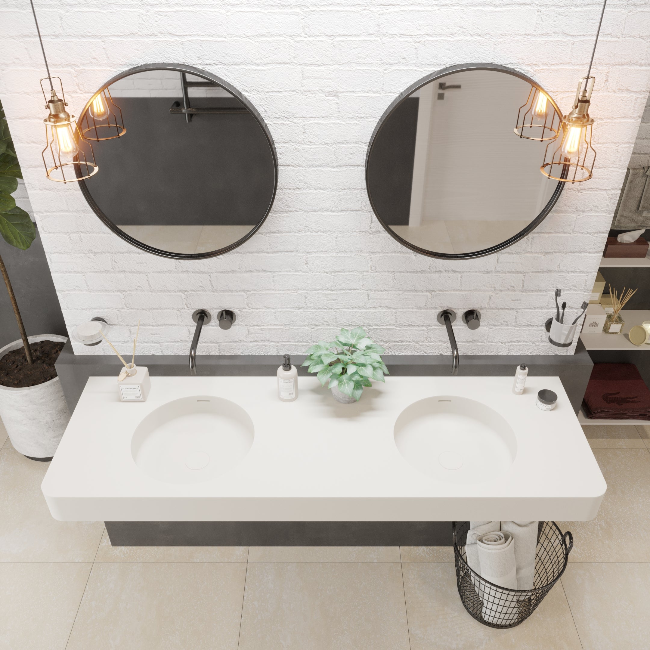 Ideavit | Solidsbrio iii 59" x 19" Washbasin