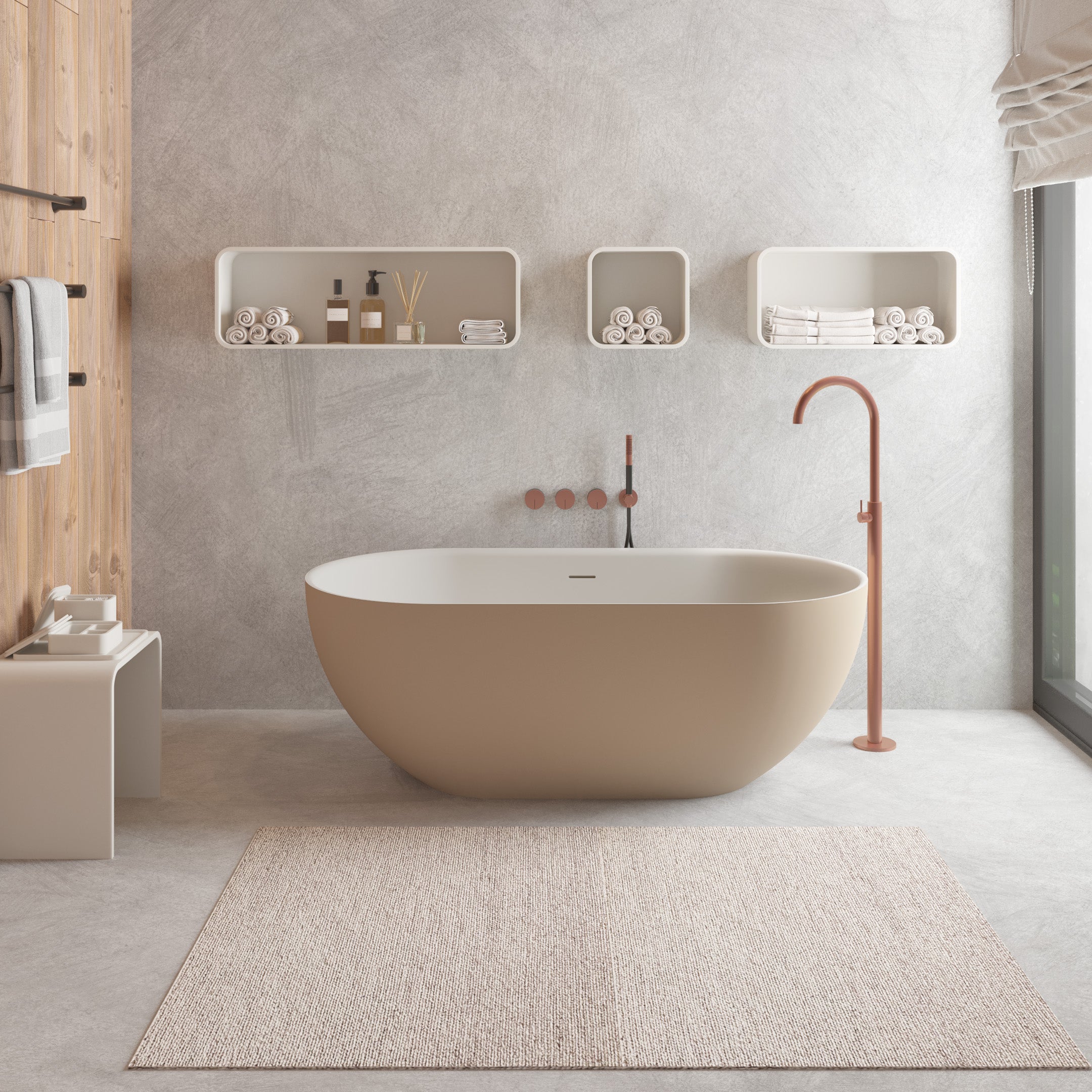 Ideavit | Solidera 59" x 30" Freestanding Bathtub