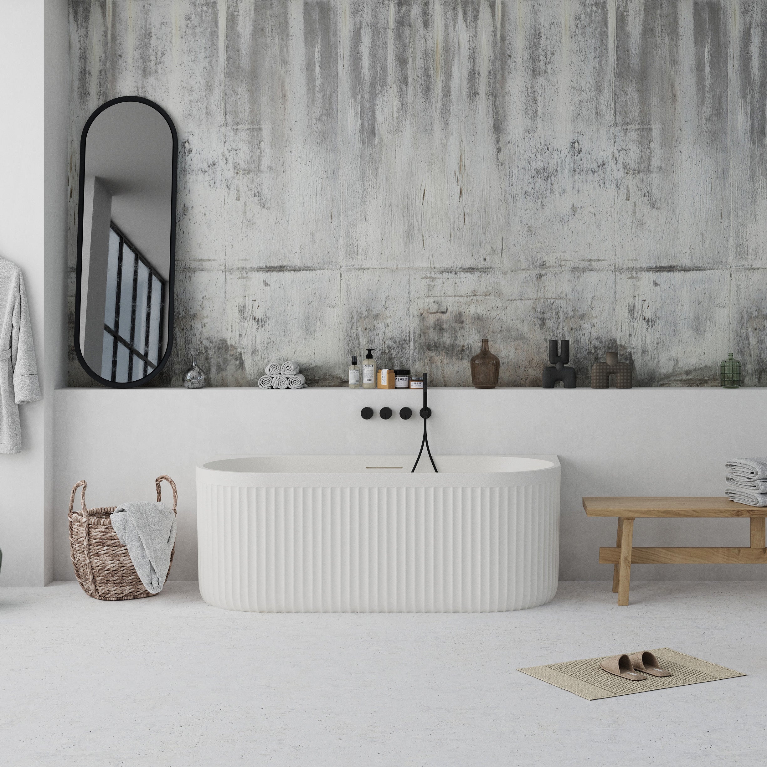 Ideavit | Solidarchtec Wall 67" x 31" Bathtub