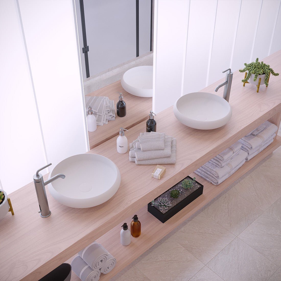 Ideavit | Solidego Round 16" x 16" Washbasin - U S H I Ideavit