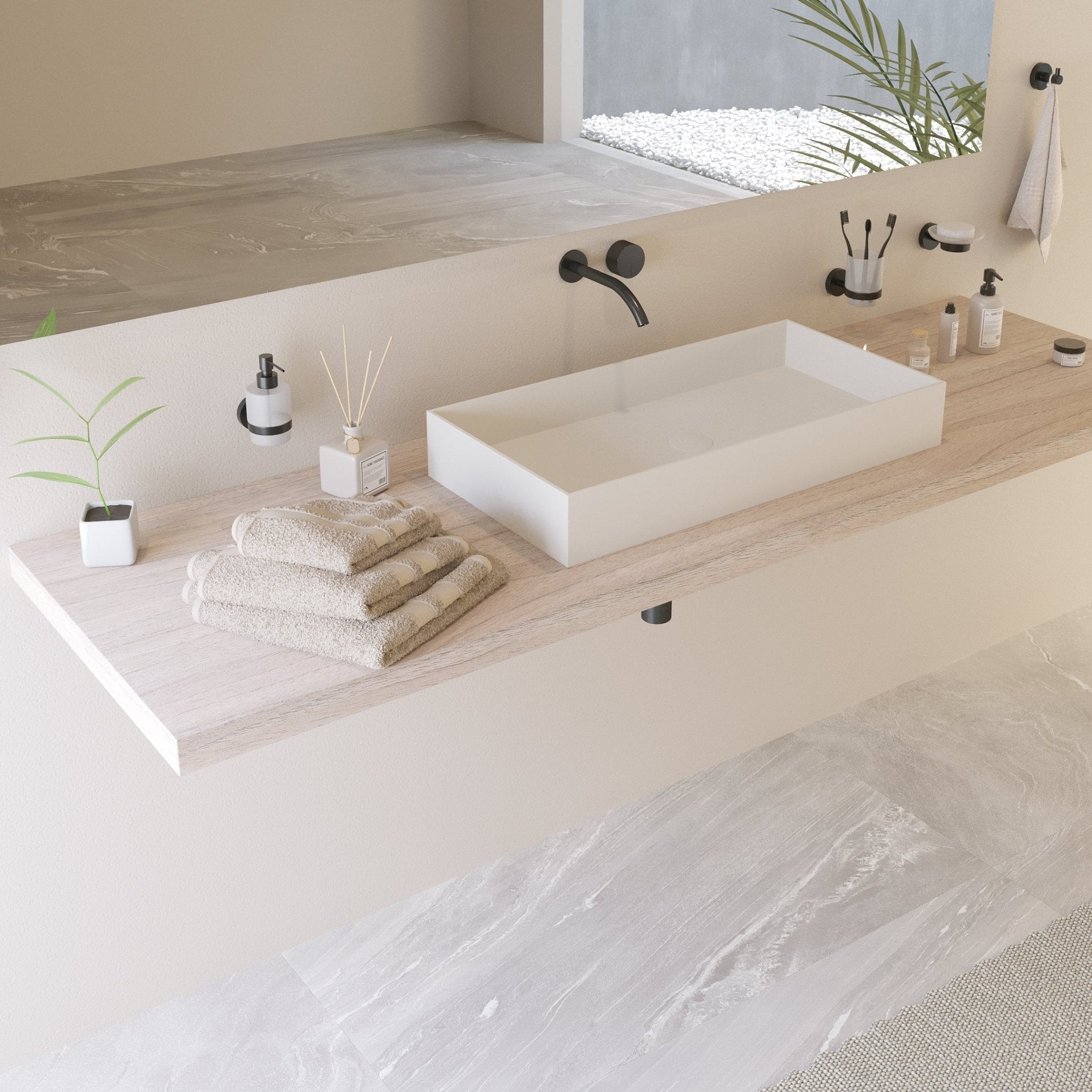 Ideavit | Solidjoy - 75 30" x 14" Washbasin - U S H I Ideavit