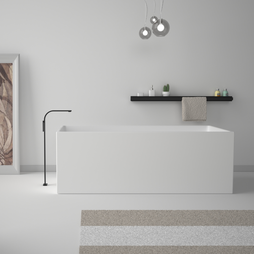 GSG Ceramica | Venus 67" x 29 1/2" Freestanding Bathtub VAVE-XXX White Front Shot 