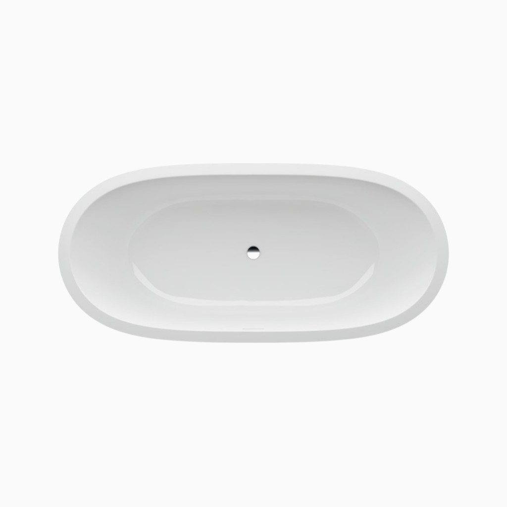 Laufen | IlBagnoAlessi One 70" x 32" Soaking Bathtub Fitted Version H245971000000U White Top Shot